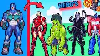 Rope hero become iron man, ghost rider, transformer and hulk to complete tipson challenge