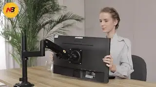 Suporte Articulado de Mesa com Pist&atilde;o a G&aacute;s e Ajuste de Altura 22 &agrave; 35 Polegadas - NB H100