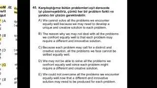 2018 YDS İlkbahar Çeviri Soruları (37-42. Sorular)