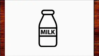 Drawing milk bottel ❤️   ( easy 😊 )