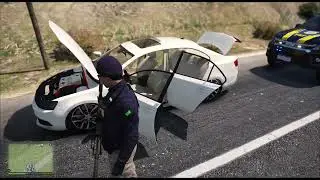 GTA 5 - DURANTE MONITORAMENTO DA RODOVIA, EQUIPE DA PRF IDENTIFICA CARRO SUSPEITO.