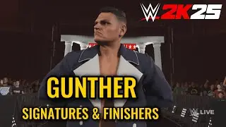 WWE 2K25 Gunther Signature and Finisher Moves (Gameplay)
