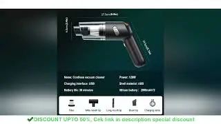 15000PA USB Charging Wireless Home Vacuum Cleaner 120W Portable Cleaning Appliance Mini Wet and