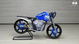 Tutorial Membuat Miniatur Motor Scorpio Terbaru || miniatur motor drag