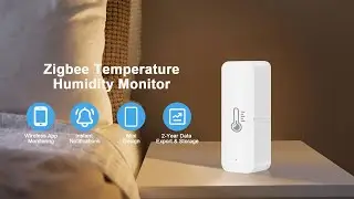 RSH ZigBee Smart Humidity Sensor, HS07 Works with Tuya/SmartLife, Indoor Hygrometer Thermometer