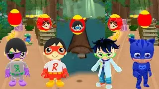 TAG WITH RYAN SANTA RYAN VS PJ MASK RYAN VS HERO COMBO VS HERO RED TITAN RYAN LAVA HALLOWEEN FUNNY