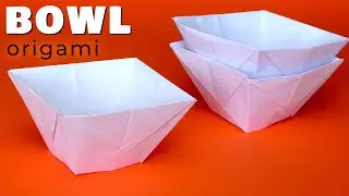 How To Make a Nice Paper Bowl in Minutes! Paper Bowl Easy Origami