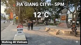 Quiet Evening in Ha Giang | 5:00 PM Border City Life | Walking 4K