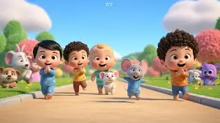 Little Mouse Run Run | Cute Animal Action Song for Kids | Nursery Rhymes & Songs for Children