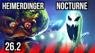 HEIMERDINGER vs NOCTURNE (TOP) | Good KDA: 12/1/0 | KR Master | 26.2