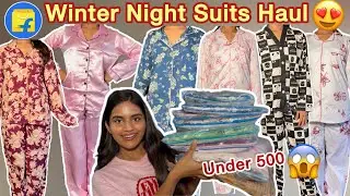 Winter Night Suits Haul Flipkart🧣/ Flipkart Night Suits Haul Under 499 ✨