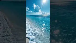 Laut Biru #cover #liriklaguindo #sea #blueseas #blue #sky #sand #fantasy