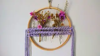 Macram&ecirc; com Flores Secas | Tutorial Passo a Passo