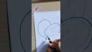 Drawing Sapodilla fruit#shorts