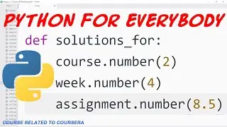 Python for Everybody Answers | Course 2 | Week 4 | Assignment 8.5