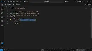 a CALCULATOR program using match-case.  PYTHON