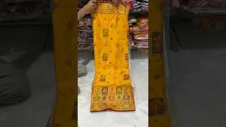 A very beautiful pure satin silk mustard colour Sarees #trending #youtube #instagram #youtube #new ￼