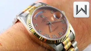 ROLEX DAY DATE TRIDOR SALMON (W/R/Y GOLD) 18239BIC Luxury Watch Review