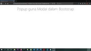 Popup guna Modal dalam Bootstrap