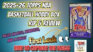 🚨ПЕРВЫЙ ВЗГЛЯД 🚨 БАСКЕТБОЛЬНАЯ КОРОБКА TOPPS NBA 2025-26 ГОДА. Автоматическая, с номером и флагма...