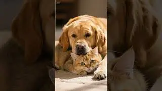 Lovely cat & dog #adorableai #cat #aianimals #funny #aicompanions #cute #dog