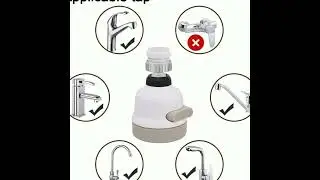 OINOZ Rotating Water Saving Sprinkler, Faucet Aerator, 3 Gear Adjustable Head Nozzle Splash Proof Fi