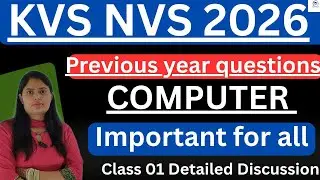 KVS NVS Vacancy 2025-26 | KVS-NVS Tier-01 Computer : Previous Year Questions-1 #kvstgtpgt #kvs_prt