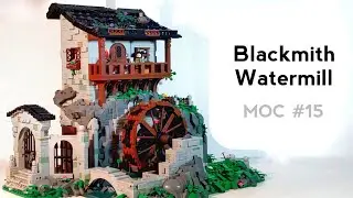 LEGO Blacksmith Watermill MOC + Power Functions #Mocs #Lego #LegoCreation