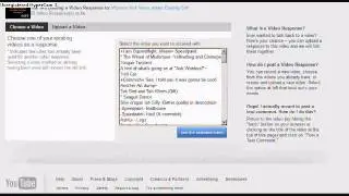 How to post a video response on Youtube by Spottedfire25