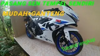 GSX R150 - ganti sen tempel sendiri mudah + makin ganteng suzuki gsx r150