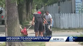 Milwaukee police help clean up neighborhood