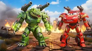 Robo McQueen vs Robot Crocodile &mdash; Epic Clash for Survival! 🐊💥| Iron McQueen