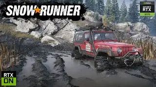 SnowRunner &ndash; Jeep Wrangler Crosses the Worst Road of Drummond Island | Extreme OffRoad Test #offroad