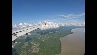 [4K] Landing in Surat Thani International Airport, Thailand, AirAsia Flight FD3237
