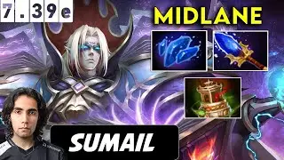 Sumail Invoker Midlane - Dota 2 patch 7.39e Pro player Gameplay