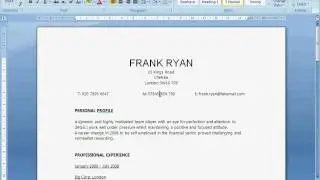 creating a CV