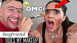 BOYFRIEND DOES MY MAKEUP CHALLENGE!! (WITH ITSYEBOI)