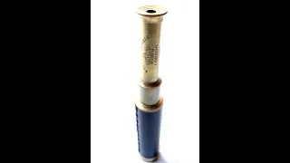 Vintage Decorative Black Leather Telescope Marine Brass Ship Instrument Nautical Sea Items