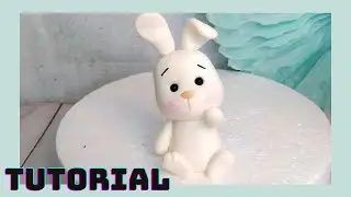 🐇How to make a fondant EASY BUNNY cake topper - Cómo hacer un CONEJITO de fondant FACIL