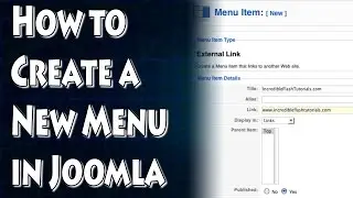 Joomla Tutorial: How To Make a New Menu