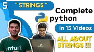 [Part 5] Python in 15 Videos | Strings in Python | Slicing | Count, Find & Replace | Hindi Tutorial
