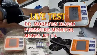 Dr  Morepen Blood Pressure Monitor Model BP 14 // Live Blood Pressure Test // How to Use Dr Morepen