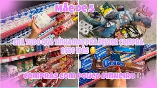 COMPRAS DO MÊS COM POUCO DINHEIRO 💸| ERA TUDO QUE TÍNHAMOS ESSE MÊS 😟