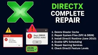 DirectX Complete Repair (2026) | Fix D3D11, DXGI, GPU Crashes Fast