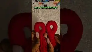 Loop tassel earrings  #tasselearrings #yarn #fyp #foryou