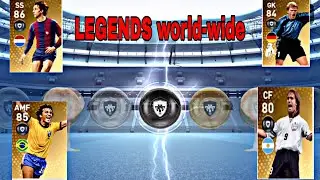 3 Black balls + 1 thunder LEGENDS worldwide pack opening Pes 2019 Mobile