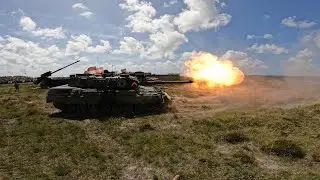 Live fire - Leopard 1 tank no 427 - Military show &Aring;ben hede 2025 from the turret - Sounds and sights