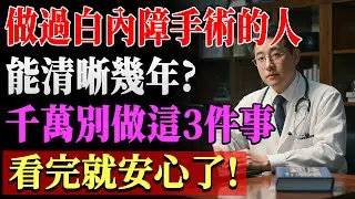别以为开完白内障就没事！90%术后视力下降都和这5件事有关！你必须知道！