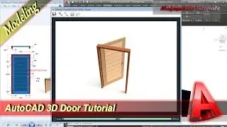 Autocad Classes 3D Modeling + Rendering Door Tutorial Practice Exercise 44