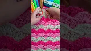 Crochet Layered Waves #shorts